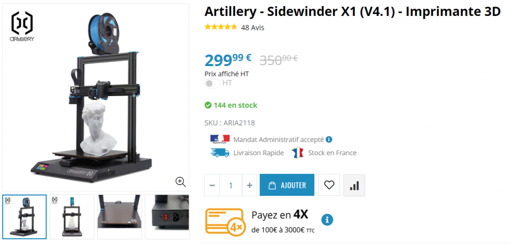 Lit chauffant pour imprimantes 3D Artillery FDM